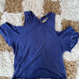 We The Free Blue Shoulder Tank Top